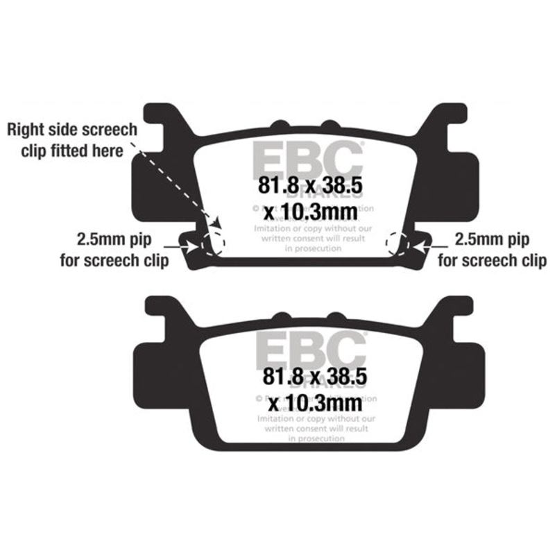SXR704HH EBC BRAKE PAD RG
