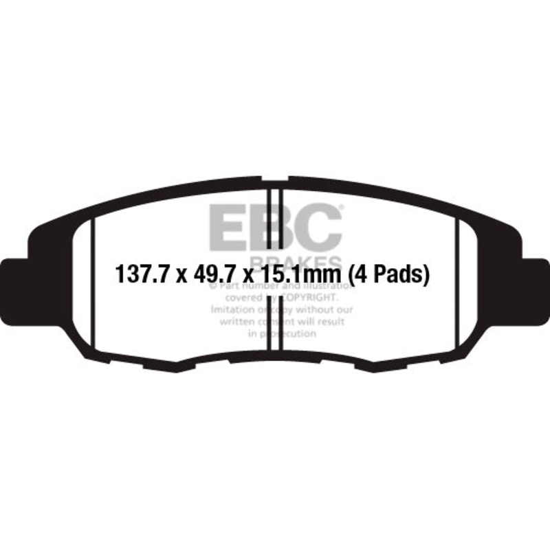 FA4669/4 EBC BRAKE PAD FT YAM