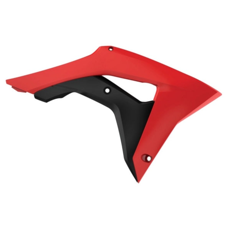 RADIATOR SCOOP RD/BK HON POLISPORT