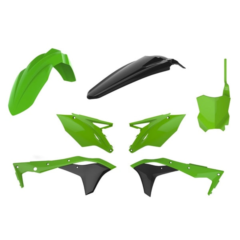 MX COMPLETE KIT GR/BK KAWA POLISPORT