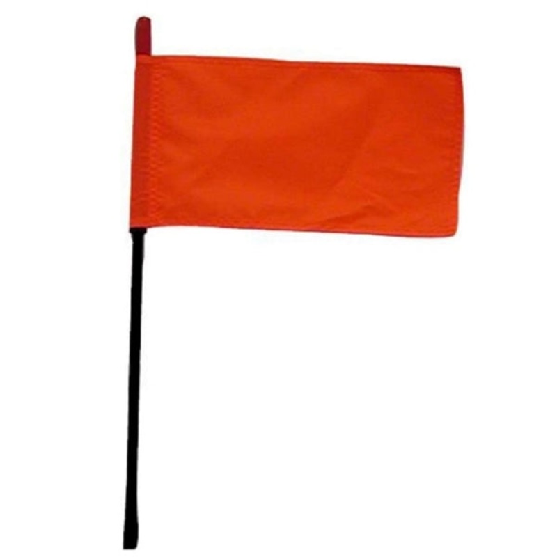 SAFETY FLAG 6  W/STUD MT-OG/OG