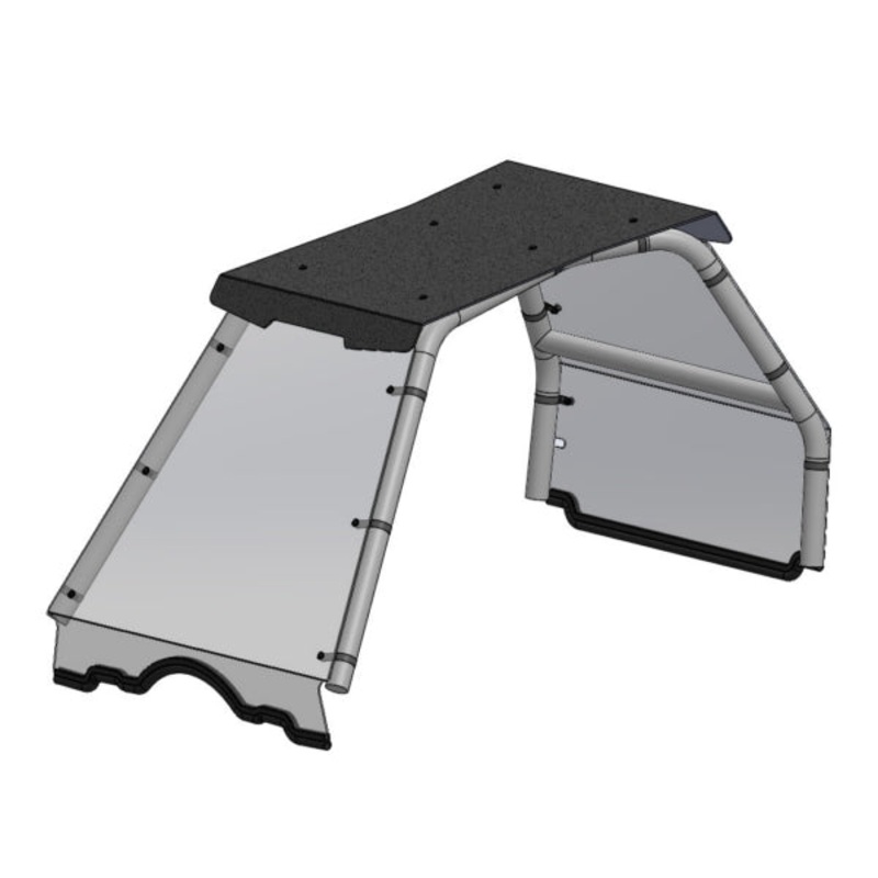 WINDSHIELD FT/RR & ROOF KIT POL