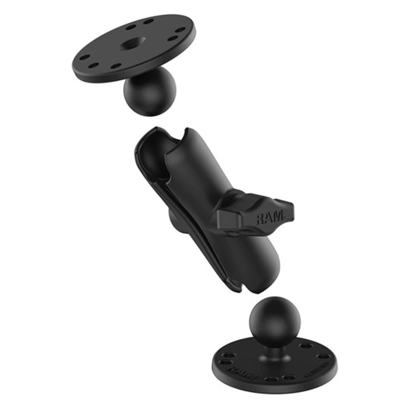 MOUNT UNIV DBL BALL W/2 PLATES UNPKD