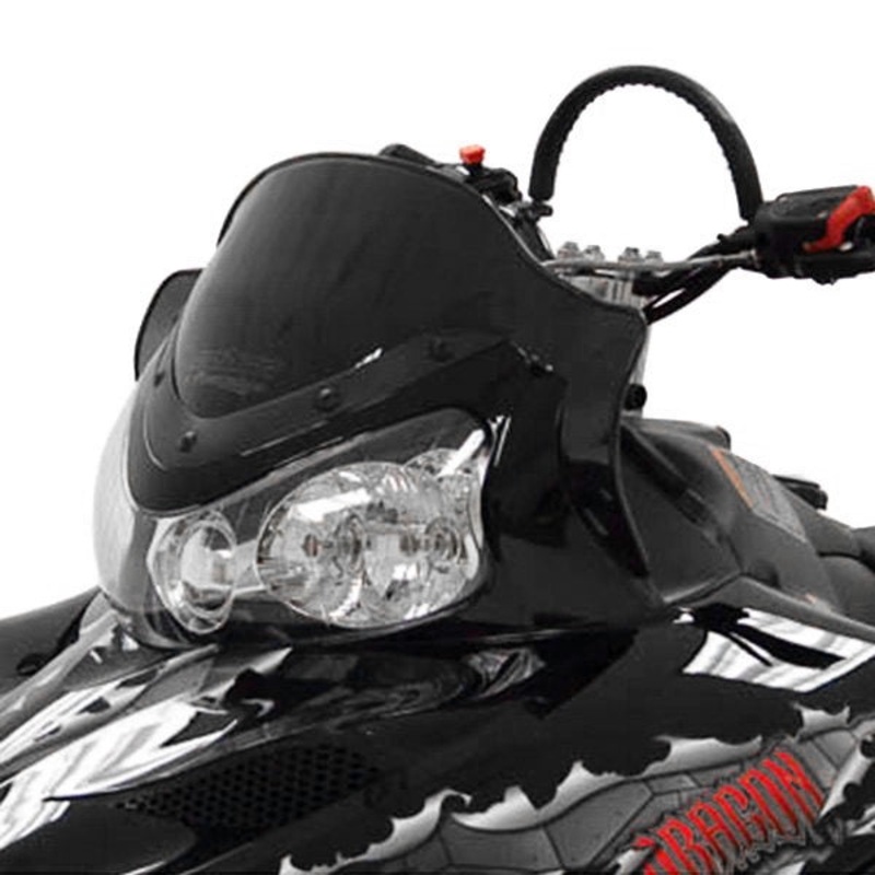 WINDSHIELD LOW 11.5 BK POL POWERMADD