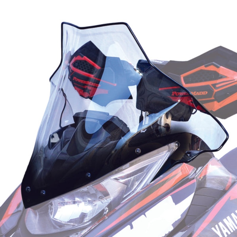 WINDSHIELD LOW 17 CLR W/BK GRAP YAM