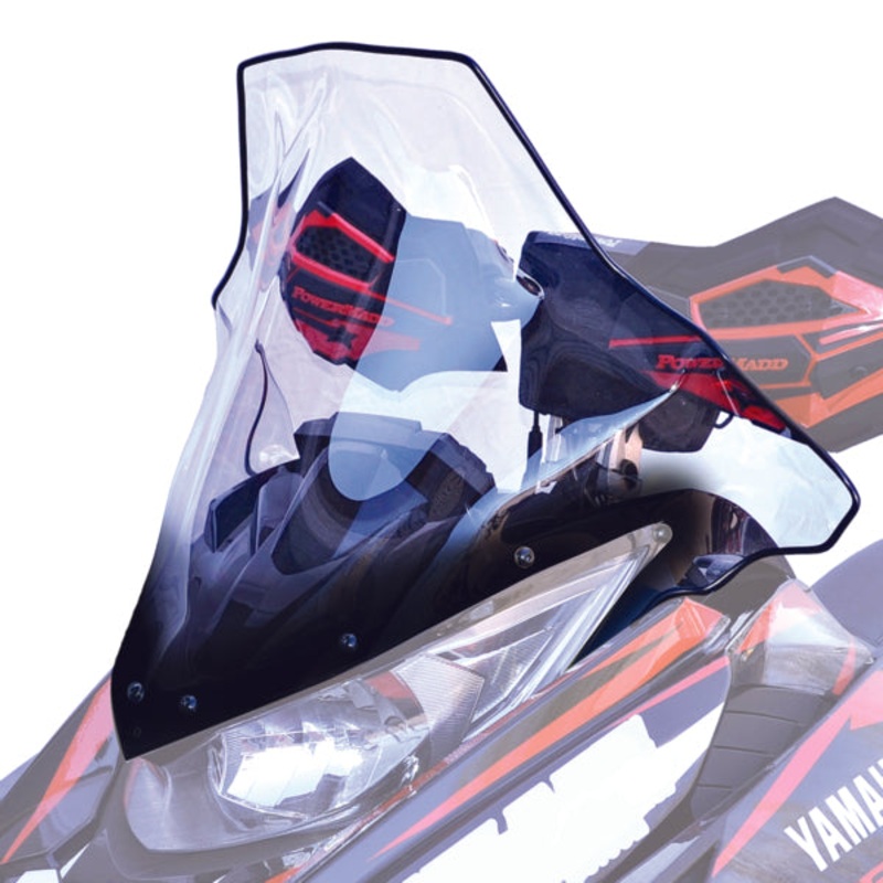 WINDSHIELD LOW 19 CLR W/BK GRAP YAM