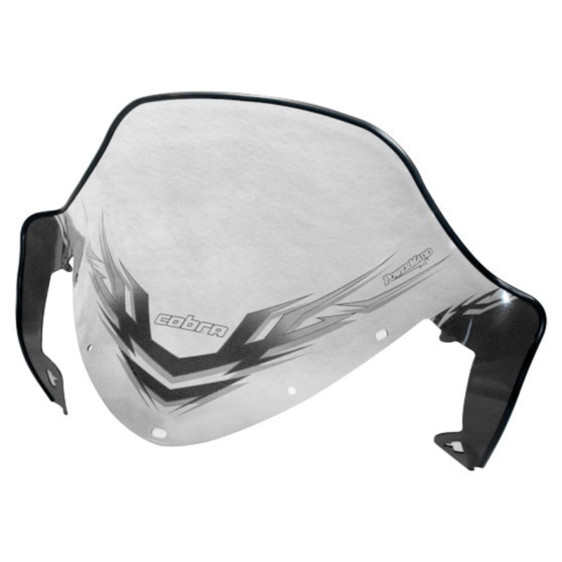 WINDSHIELD MID 13 CLR W/BK GRAP POL