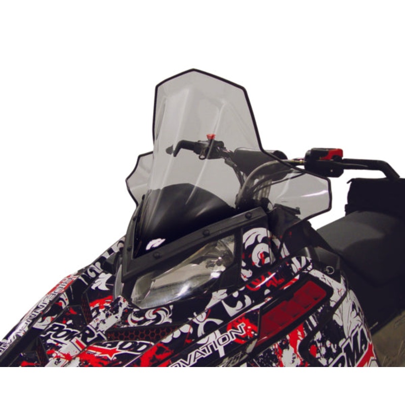 WINDSHIELD MID 19 CLR W/BK FADE POL