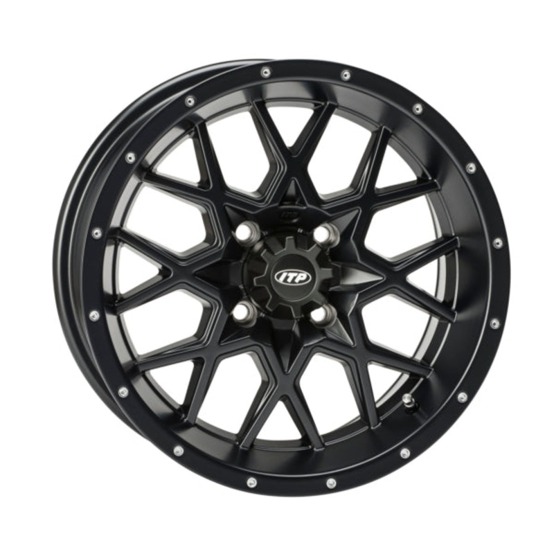 12X7 4/110 2+5 HURRICANE MATTE BK WHEEL