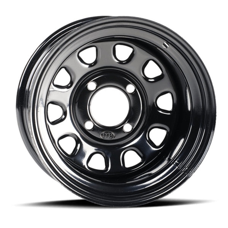 14X7 4/137 12MM 4+3 DELTA BK STEEL WHEEL