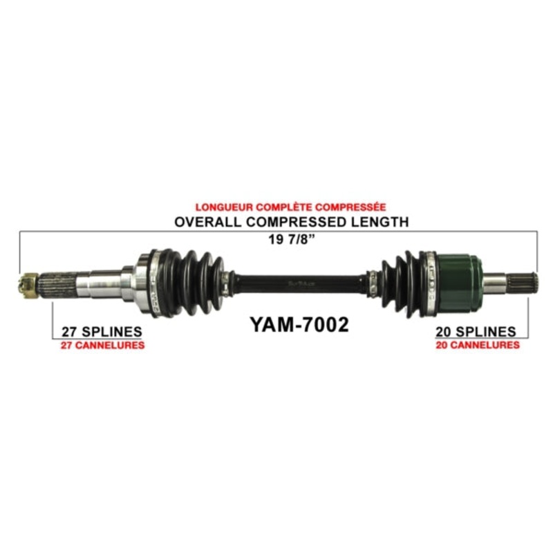 AXLE COMPL YAM TRAKMOTIVE
