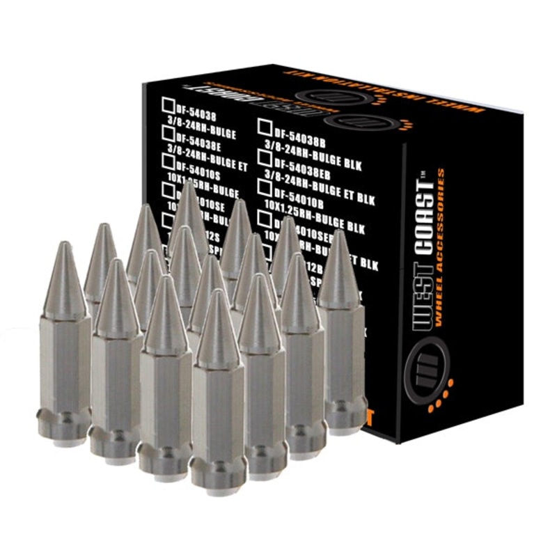 LUG NUT 12MMX1.25 SPIKE CH QTY16 WCA