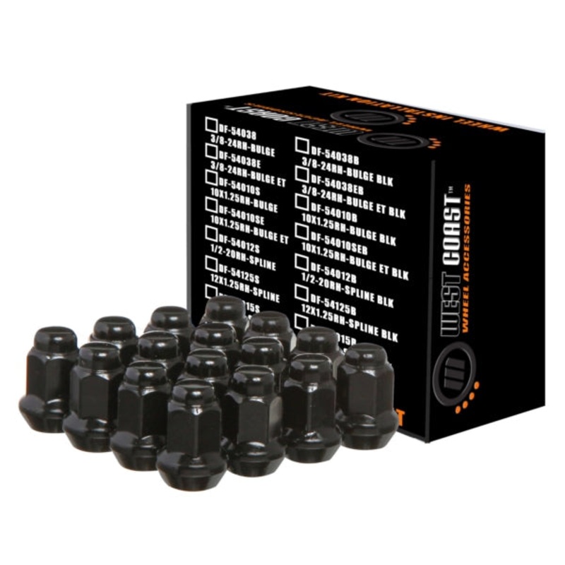 LUG NUT TAPERED BK 10MM QTY16 WCA