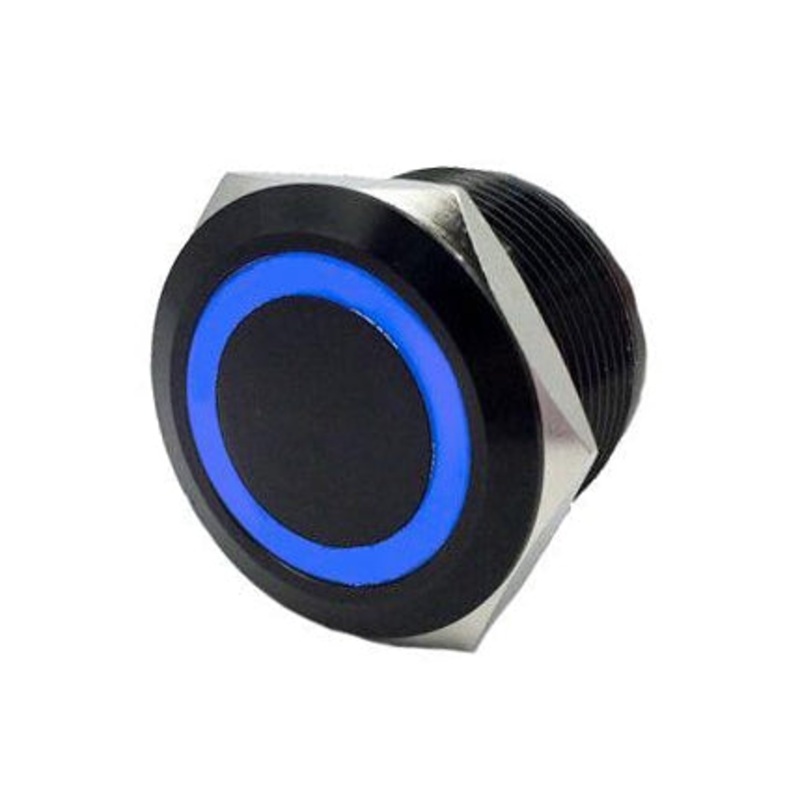 SWITCH FLUSH MOUNT ON/OFF BK/BL QUAKELED