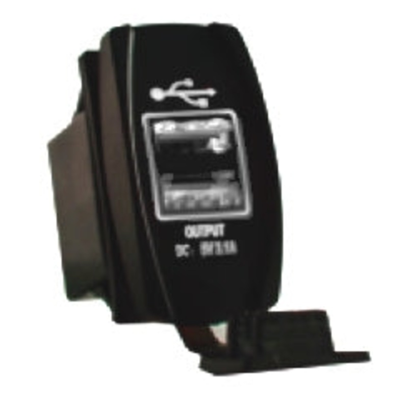 SWITCH ROCKER 2 PINS USB SWITCH MTG WH