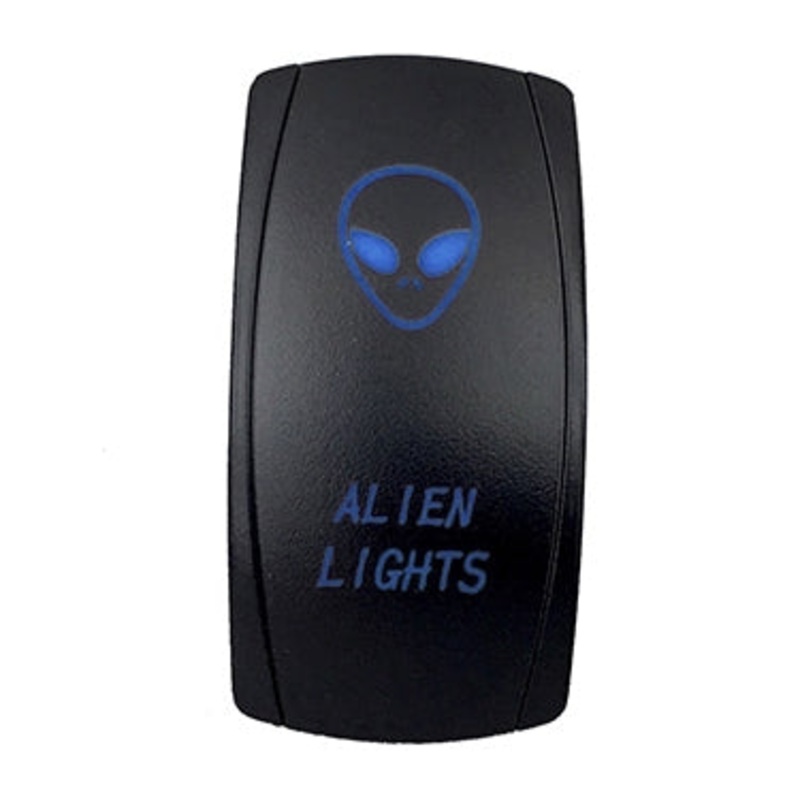 SWITCH ROCKER 5 PINS ALIEN LIGHTS BL