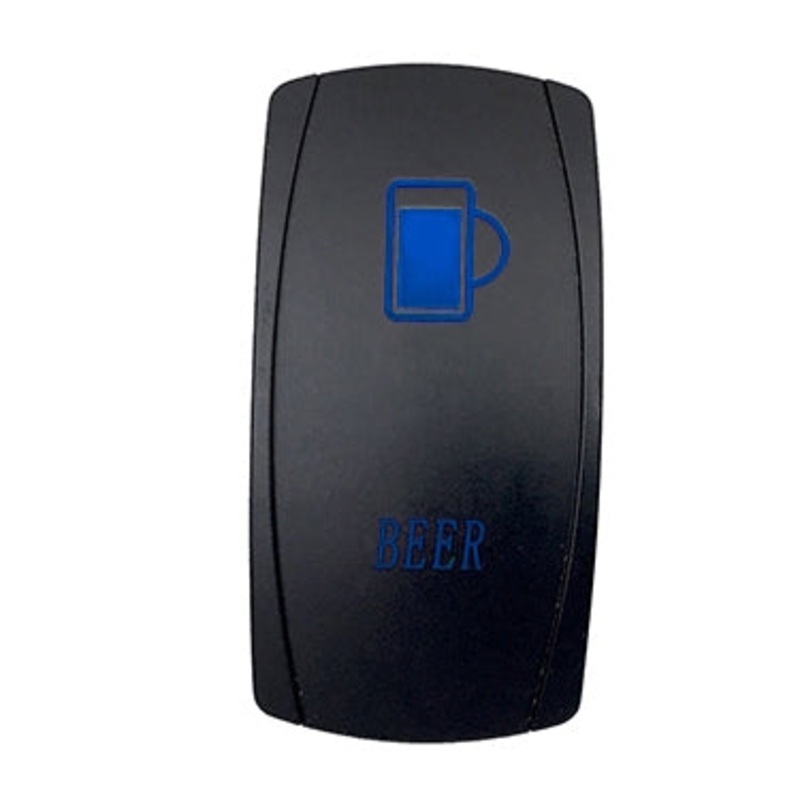 SWITCH ROCKER 5 PINS BEER BL QUAKELED