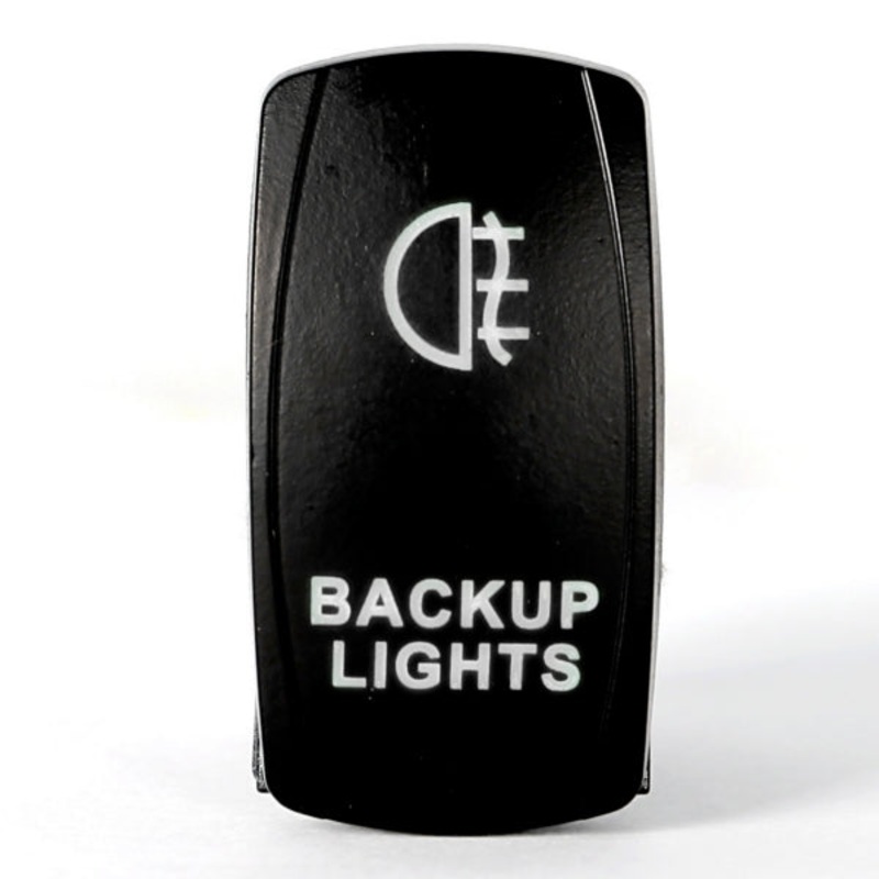 SWITCH ROCKER 5 PINS LED BACKUP WH