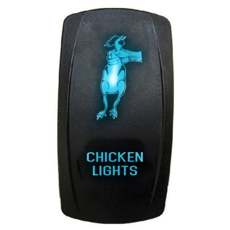 SWITCH ROCKER 5 PINS LED CHICKEN BL