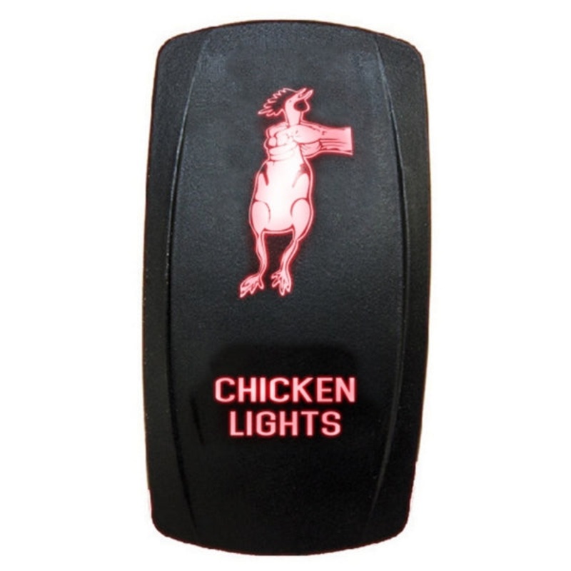 SWITCH ROCKER 5 PINS LED CHICKEN RD