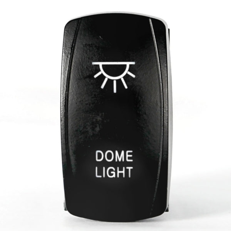 SWITCH ROCKER 5 PINS LED DOME WH