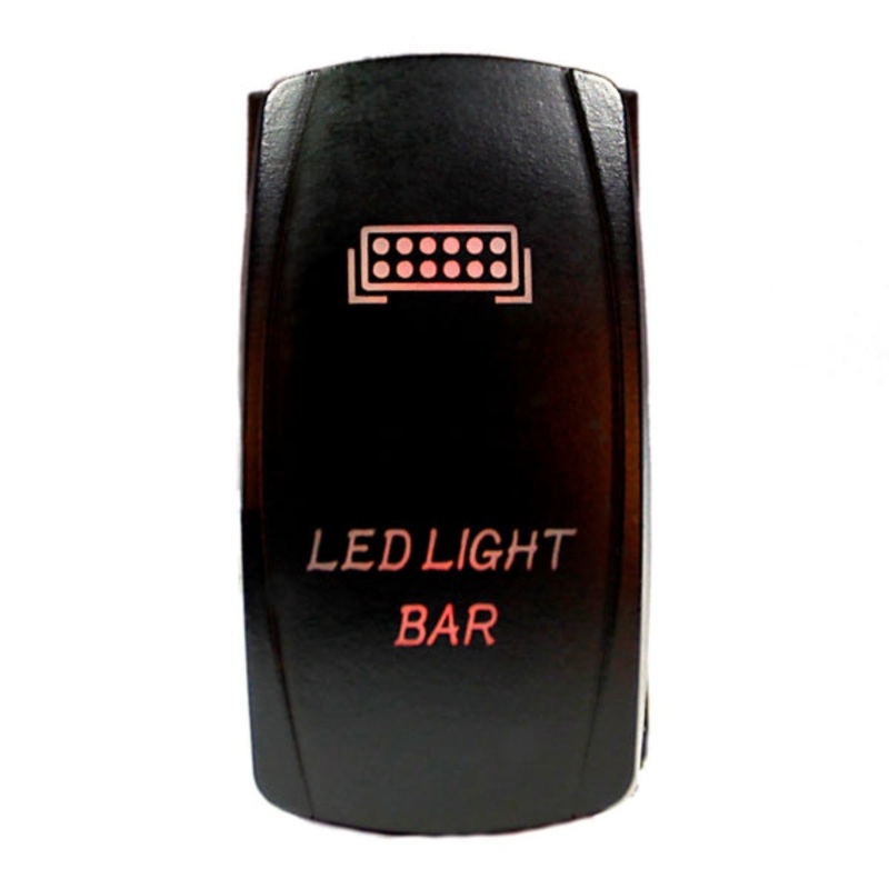 SWITCH ROCKER 5 PINS LED RD QUAKELED