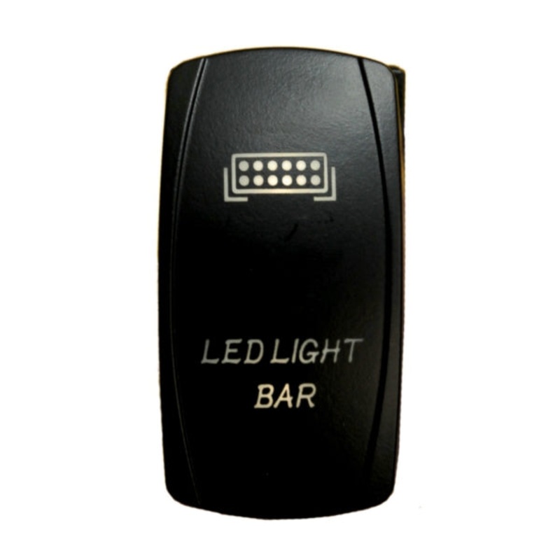 SWITCH ROCKER 5 PINS LED WH QUAKELED