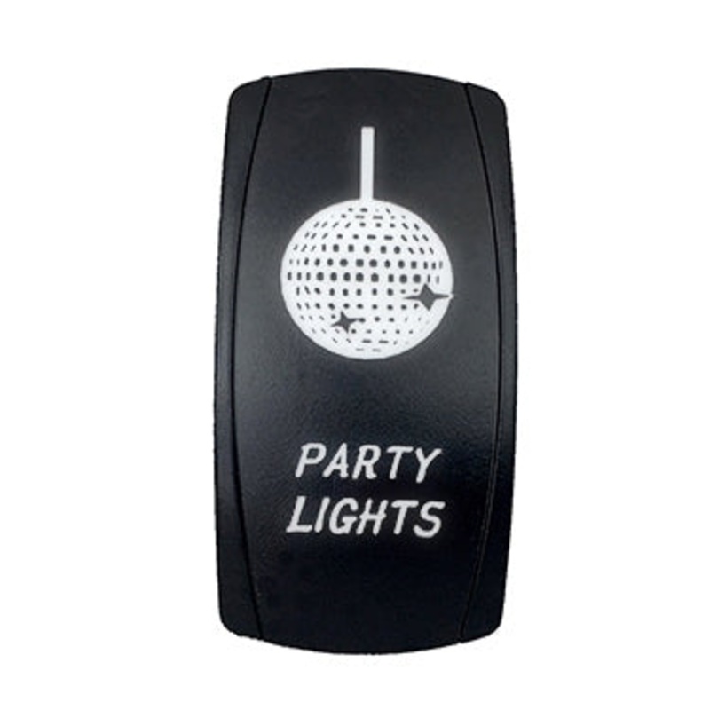 SWITCH ROCKER 5 PINS PARTY LIGHTS WH