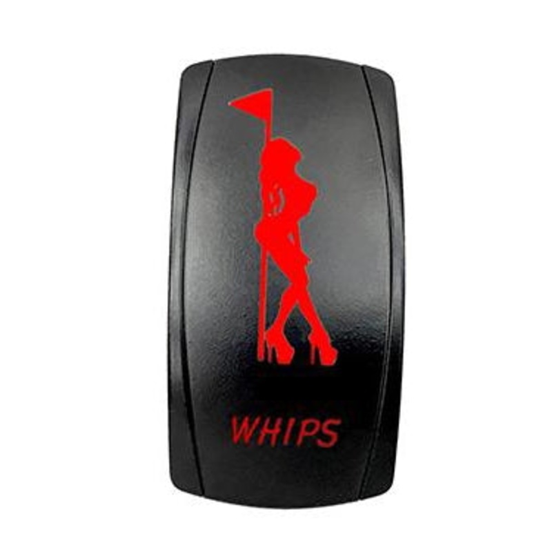 SWITCH ROCKER WHIP LIGHT RD QUAKELED