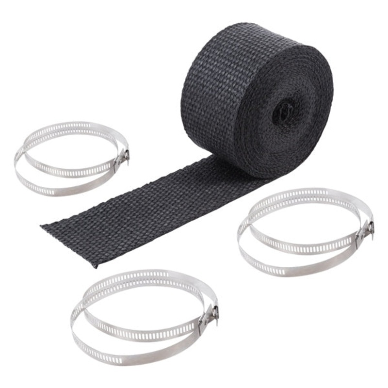 PIPE WRAP W/LOCKING TIE KIT 2 X 25  BK